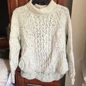 Madewell Cream Turtleneck Sweater